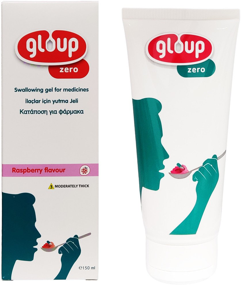 Gloup Zero Swallowing Gel for Medicines Raspberry 150ml