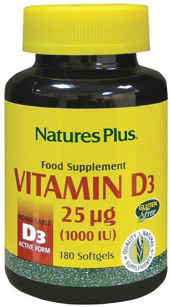 Nature's Plus  Vitamin D-3 1000iu 180softgels