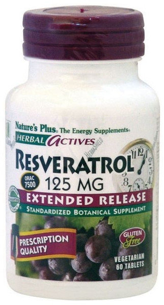 Nature's Plus Resveratrol 125mg Extended Release 60tabs