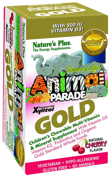 Nature's Plus Animal Parade Gold Cherry 60chew.tabs