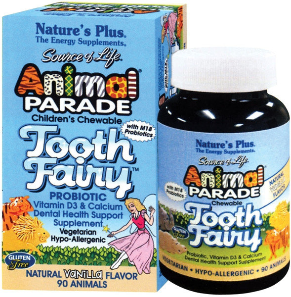 Nature's Plus Animal Parade Tooth Fairy Vanilla 90chew.tabs