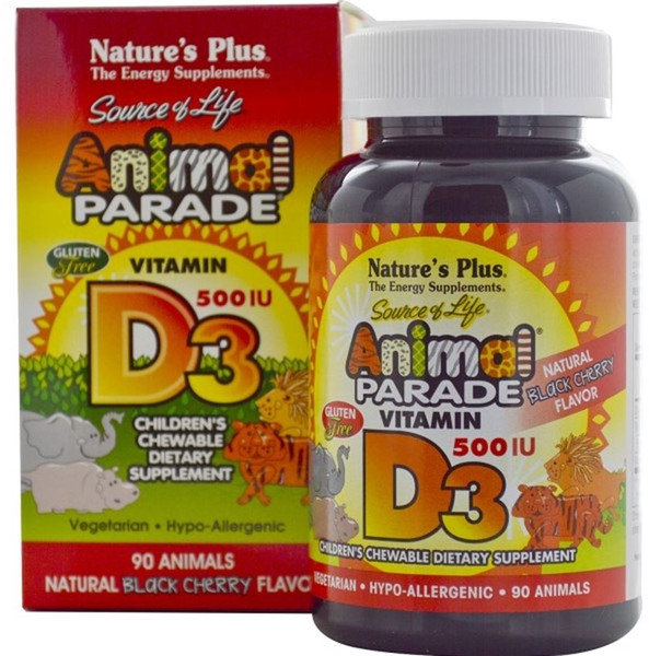 Nature's Plus Animal Parade Vitamin D3 90chew.tabs