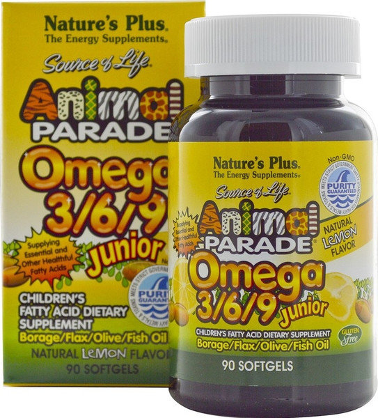 Nature's Plus Animal Parade Omega 3 6 9 Junior 90softgels