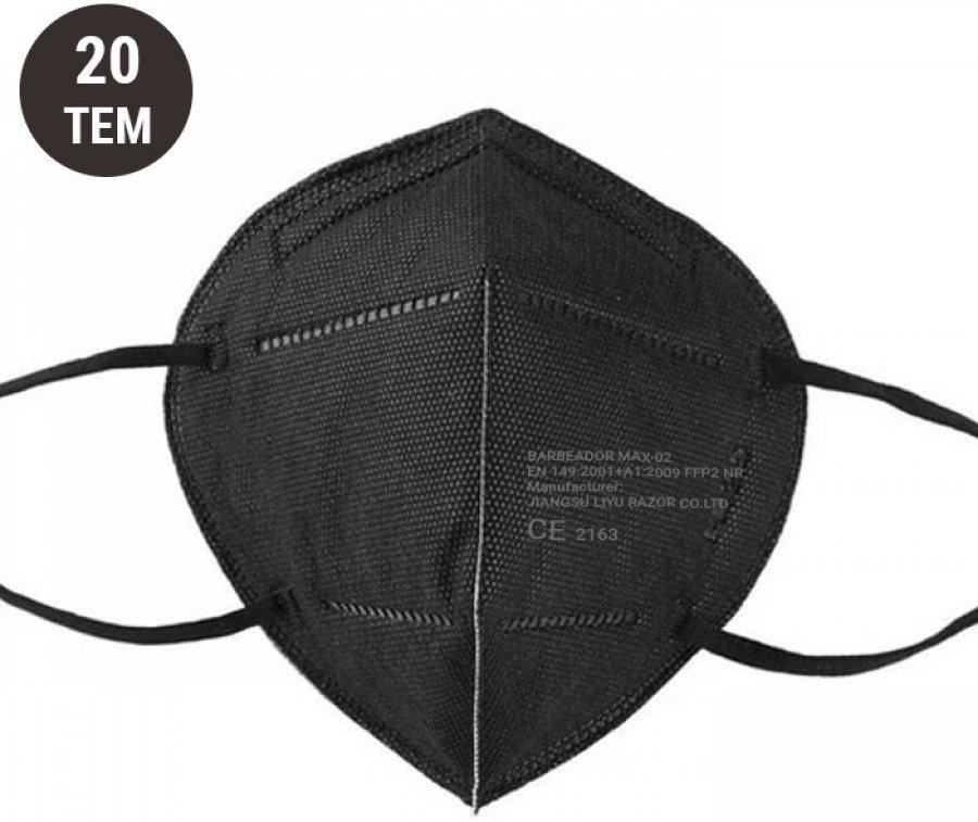 Barbeador FFP2 Black Mask 20τμχ