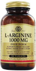 Solgar L-Arginine 1000mg Συμπλήρωμα Διατροφής με Αργινίνη Για την Αποκατάσταση των Μυών & της Σεξουαλικής Υγείας 90tabs 342