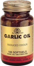 Solgar Garlic Oil Συμπλήρωμα Διατροφής με Έλαιο Σκόρδου για τη Μείωση της Υψηλής Πίεσης 100softgels 280