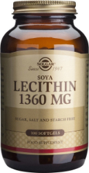 Solgar Lecithin 1360mg Συμπλήρωμα Διατροφής Λεκιθίνης για την Υγεία του Ήπατος & τον Έλεγχο Βάρους 100softgels 455