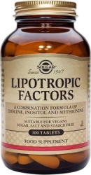 Solgar Lipotropic Factors Συμπλήρωμα Διατροφής για Μείωση Λίπους & Έλεγχο Βάρους 100tabs 355
