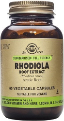 Solgar Rhodiola Root Extract Συμπλήρωμα Διατροφής Ροδιόλας για Ενίσχυση της Μνήμης & Πρόληψη της Κατάθλιψης 60vcaps 190