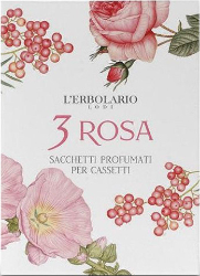 L'erbolario 3 Rosa Perfumed Sachet For Drawers Φακελάκι Αρωματικό Συρταριού με Άρωμα Τριαντάφυλλα 1τμχ 40
