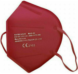Barbeador Max-02 Filtering Half Mask KN95 Red Μάσκα Προσώπου Υψηλής Προστασίας Κόκκινη 1τμχ 10