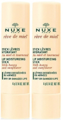 Nuxe 1+1 Reve de Miel Lip Moisturising Stick 2x4gr