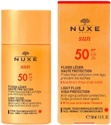 Nuxe Sun Light Fluid SPF50+ Αντηλιακό Προσώπου Ελαφριάς Υφής 50ml 90