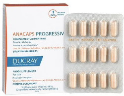 Ducray Anacaps Progressiv Συμπλήρωμα Διατροφής κατά Προοδευτικής Τριχόπτωσης 30caps 30