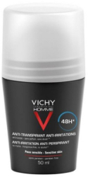 Vichy Homme 48h Deodorant Roll-on for Sensitive Skin Ανδρικό Αποσμητικό για Ευαίσθητες Επιδερμίδες 50ml 70