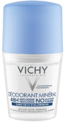 Vichy 48h Mineral Deodorant Roll-On Αποσμητικό κατά της Κακοσμίας Χωρίς Άλατα Αλουμινίου 50ml 70