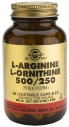 Solgar L-Arginine L-Ornithine 500/250mg 50vcaps