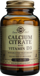 Solgar Calcium Citrate 250mg with Vitamin D3 Συμπλήρωμα Διατροφής Ασβεστίου με Βιταμίνη D3 για την Υγεία των Οστών 60tabs 210