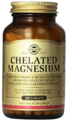 Solgar Chelated Magnesium 100mg Συμπλήρωμα Διατροφής με Χηλικό Μαγνήσιο για Υγεία Νευρικού Συστήματος Μυών Καρδιάς 100tabs 263