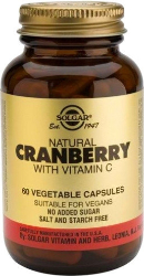 Solgar Cranberry Extract With Vitamin C Συμπλήρωμα Διατροφής για την Υγεία του Ουροποιητικού Συστήματος 60vcaps 190