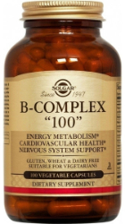 Solgar Vitamin B-Complex 100 Σύμπλεγμα Βιταμινών Β για Υγεία Ανοσοποιητικού & Νευρικού Συστήματος 100vcaps 220