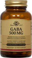 Solgar Gaba 500mg Συμπλήρωμα Διατροφής με GABA για Υγεία Νευρικού Συστήματος & Αντιμετώπιση της Αϋπνίας 50vcaps 280