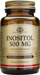 Solgar Inositol 500mg Συμπλήρωμα Διατροφής με Ινοσιτόλη για την Ομαλή Λειτουργία Νευρικού & Μυϊκού Συστήματος 50vcaps 138