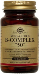 Solgar Megasorb Vitamin B-Complex 50 Σύμπλεγμα Βιταμινών Β για Υγεία Ανοσοποιητικού & Νευρικού Συστήματος 50tabs 170