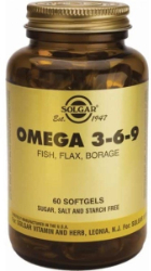 Solgar Omega 3-6-9 Συμπλήρωμα Διατροφής Λιπαρών Οξέων για Υγεία Εγκεφάλου & Καρδιαγγειακού Συστήματος 60sofgels 268