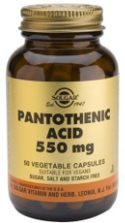 Solgar Pantothenic Acid 550mg 50vcaps