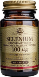 Solgar Selenium 100μg Συμπλήρωμα Διατροφής με Οργανικό Σελήνιο για την Υγεία Θυρεοειδούς & Τόνωση Aνοσοποιητικού 100tabs 139