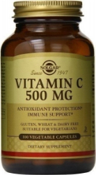 Solgar Vitamin C 500mg Συμπλήρωμα Διατροφής Βιταμίνης C για Ενίσχυση του Ανοσοποιητικού Συστήματος 100vcaps 250