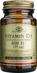 Solgar Vitamin D3 600IU 15μg 60vcaps