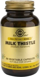 Solgar Milk Thistle Συμπλήρωμα Διατροφής Γαϊδουράγκαθου για Υγεία Ήπατος 50vcaps 190
