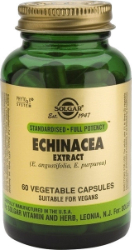 Solgar Echinacea Root and Leaf Extract Συμπλήρωμα Διατροφής με Εχινάκεια για Ενίσχυση του Ανοσοποιητικού Συστήματος 60vcaps 190