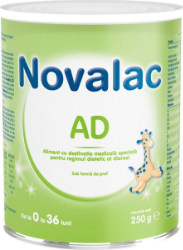 Novalac AD Σκόνη Ειδικής Τροφής κατά Διάρροιας Βρεφών 250gr