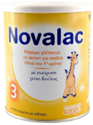 Novalac 3 Ρόφημα Γάλακτος σε Σκόνη για Παιδιά 1-3 Ετών με Γεύση Βανίλια 400gr 550