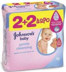 Johnson & Johnson Baby Gentle Cleansing Wipes 4x56τμχ