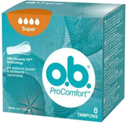 OB ProComfort Curved Grooves Super Tampons 8τμχ