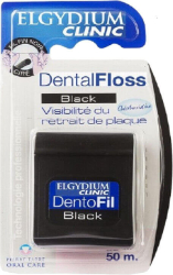 Elgydium Dental Floss Black Οδοντικό Νήμα Μαύρου Χρώματος Κερωμένο Με Χλωρεξιδίνη 50m 30