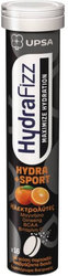 UPSA HydraFizz Hydra + Sport Orange Συμπλήρωμα Διατροφής με Ηλεκτρολύτες, Βιταμίνη C, Τζίνσενγκ & BCAA για Ενυδάτωση & Σωματική Απόδοση 16eff.tabs 150