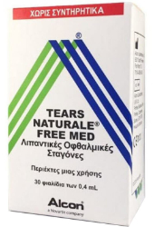 Alcon Tears Naturale Free Med Οφθαλμικές Σταγόνες για Ξηροφθαλμία 30x0.4ml 65