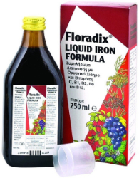 Floradix Liquid Iron Formula Συμπλήρωμα Διατροφής Για Την 'Ελλειψη Σιδήρου 250ml 607