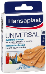 Hansaplast Universal Strips Water Resistant Επιθέματα Αυτοκόλλητα Ανθεκτικά στο Νερό 20τμχ 21