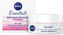 Nivea Essentials Nourishing Day Cream Dry Skin SPF15 50ml