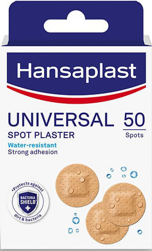 Hansaplast Universal Spot Plaster Στρογγυλά Επιθέματα Ανθεκτικά Στο Νερό 50τμχ 33