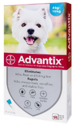 Advantix Spot-On Solution For Dogs From 4-10Kg 4X1ml