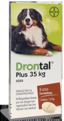 Drontal Plus Dogs 35kg Αντιπαρασιτικό για Σκύλους 8tabs 