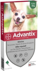 Advantix Spot-On Solution For Dogs From 0-4Kg 4X0,4ml