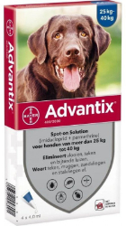 Advantix Spot-On Solution For Dogs From 25-40Kg 4X4ml